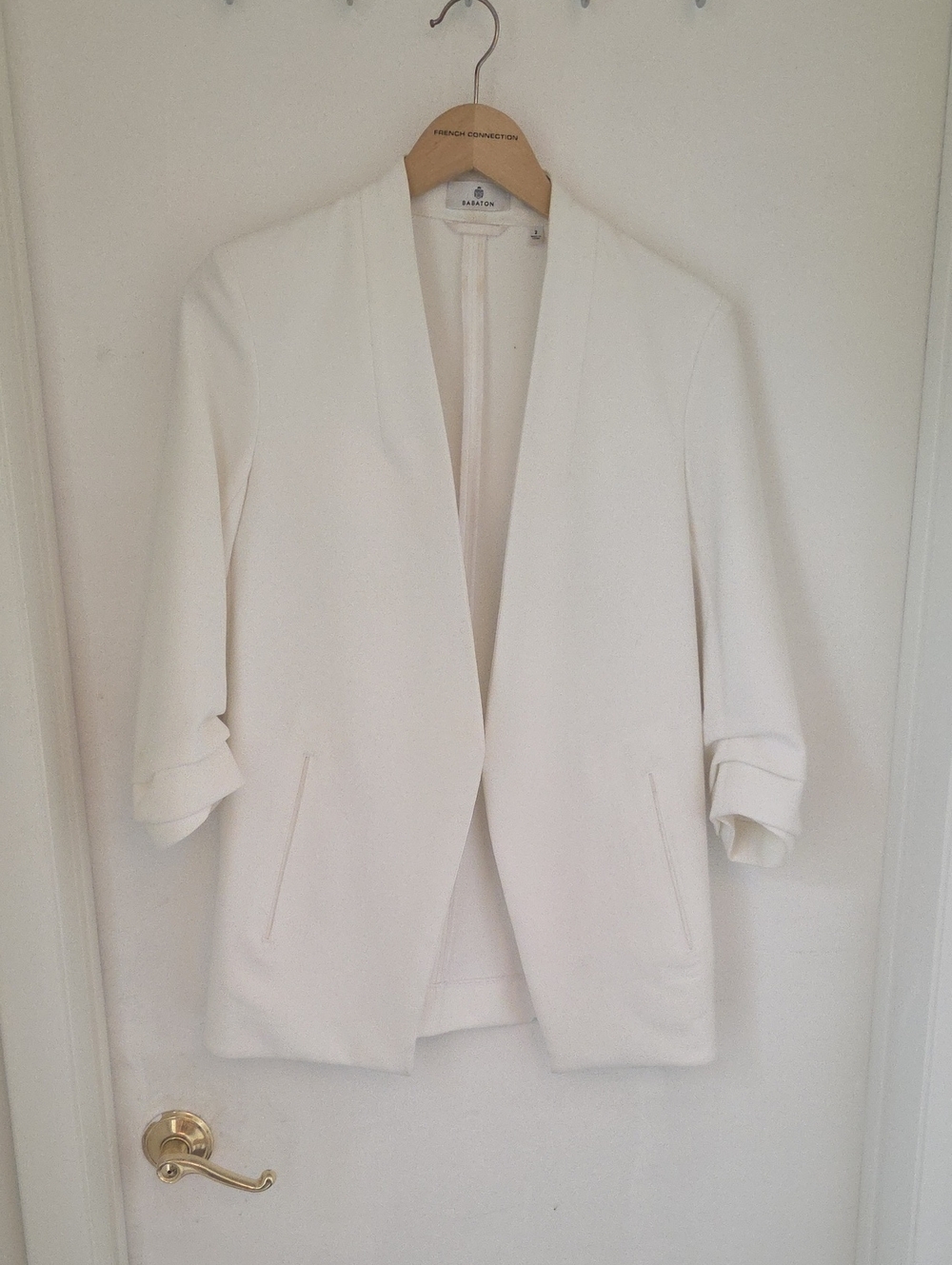 Babaton Cream Open-Front Blazer Jacket
